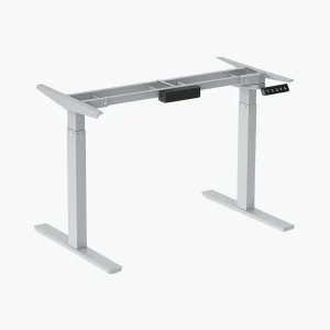 elektrisch zit-sta bureauframe – aluminium (L) – 2-koloms