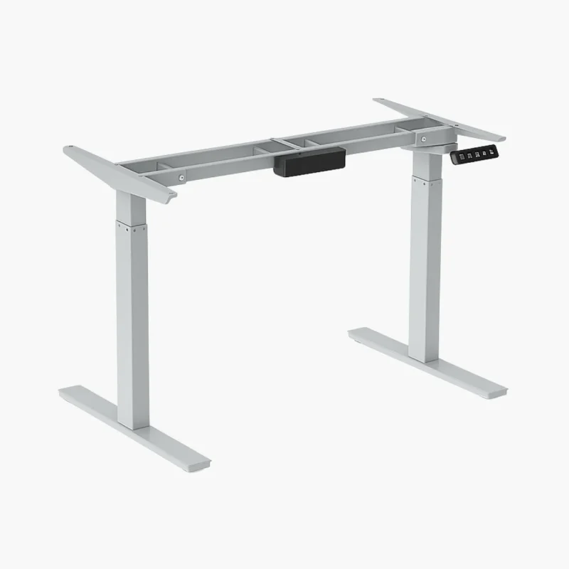elektrisch zit-sta bureauframe – aluminium (L) – 2-koloms